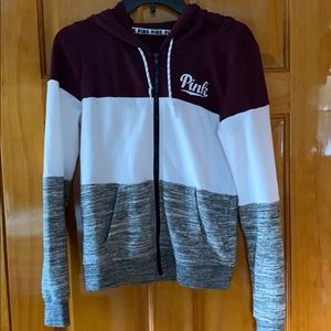 Pink zipup sweatshirt